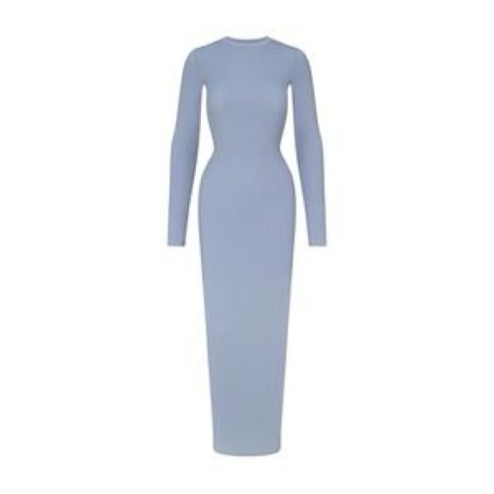 SKIMS Sky Blue Long Sleeve Dress